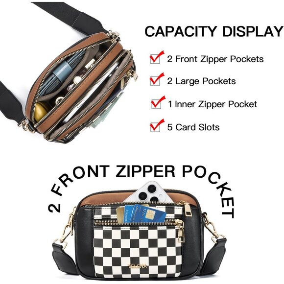 Telena Women Dark Beige Vegan Leather Shoulder Handbags With Adjustable Strap - Picture 5 of 7